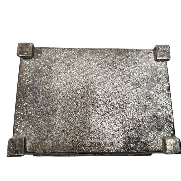 Vintage Decorative Silver Trinket Box Ornate Relief Design Japan - Picture 8 of 9